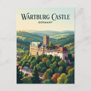 Wartburg Castle Germany Postcard