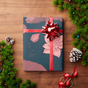 Warthog Floral Colourful Personalised Pattern Wrapping Paper