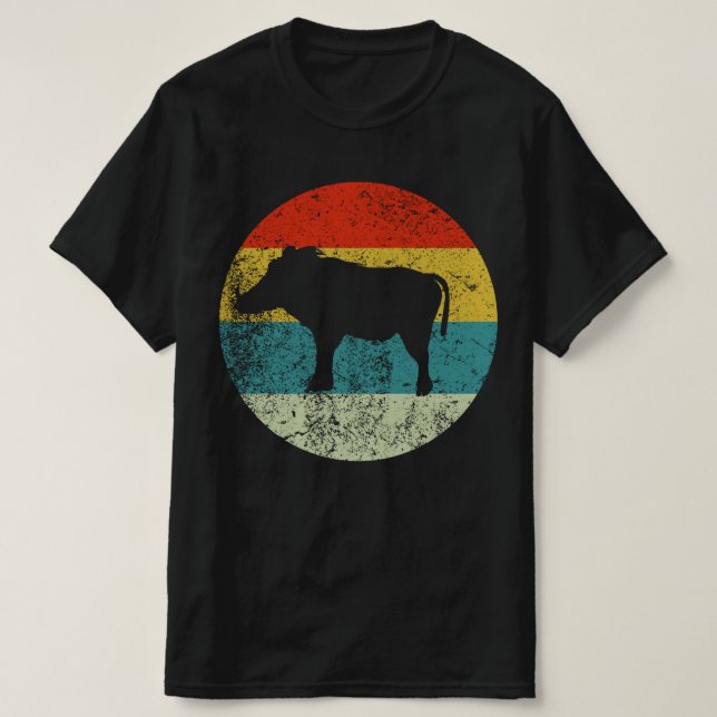 warthog retro vintage  silhouette 70s T-Shirt (Design Front)