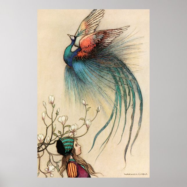 Warwick Goble The Girl And The Bird Of Paradise Poster (Front)