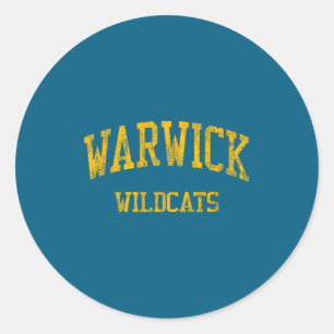 Warwick high school hs warwick ny vintage sports classic round sticker