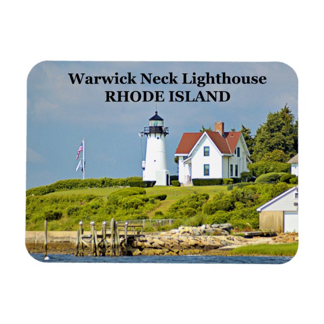 Warwick Neck Lighthouse, Rhode Island Photo Magnet (Horizontal)