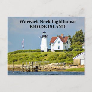 Warwick Neck Lighthouse, Rhode Island Postcard