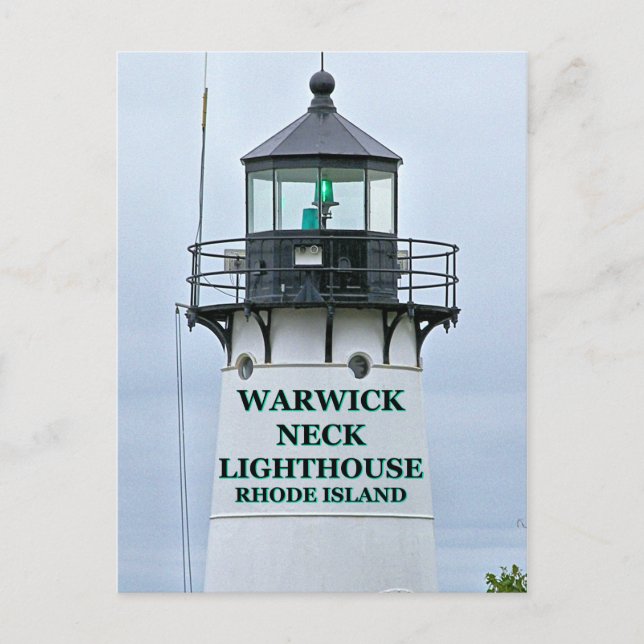 Warwick Neck Lighthouse, Rhode Island Postcard (Front)