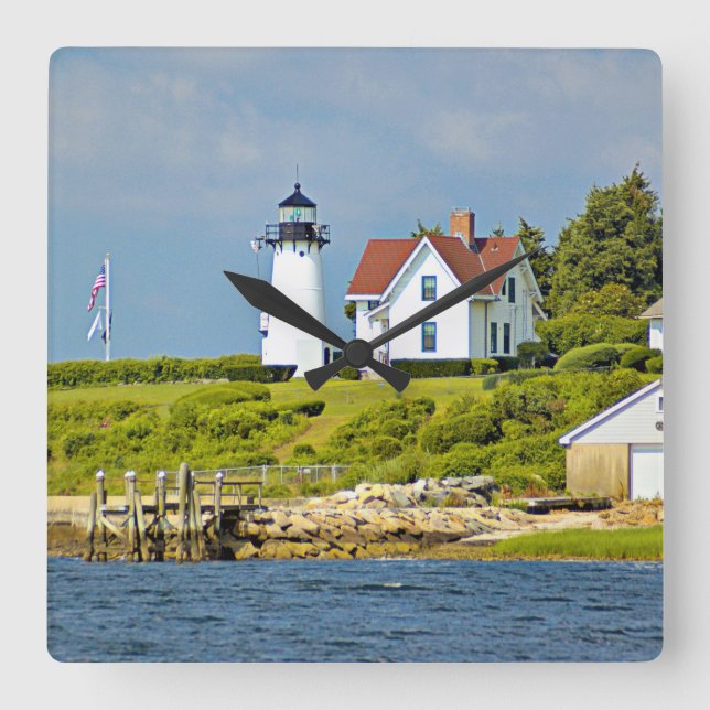 Warwick Neck Lighthouse, Rhode Island Wall Clock (Front)