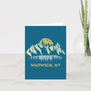 Warwick New York Mountain Sunset Sunrise Ny Card