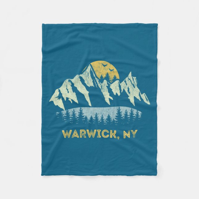 Warwick New York Mountain Sunset Sunrise Ny  Fleece Blanket (Front)