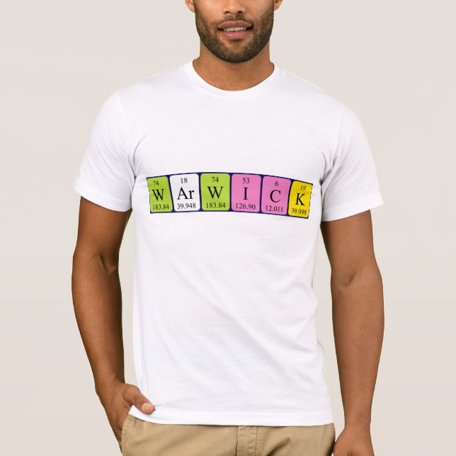 Warwick periodic table name shirt (Front)