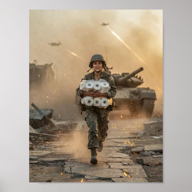 Warzone Survival With Absurd Humour Poster (Front)