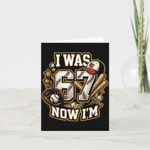was 6 7 Birthday Boy Baseball Funny 6 7 Meme Kids Card