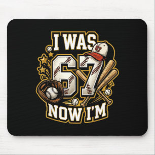 was 6 7 Birthday Boy Baseball Funny 6 7 Meme Kids Mouse Pad