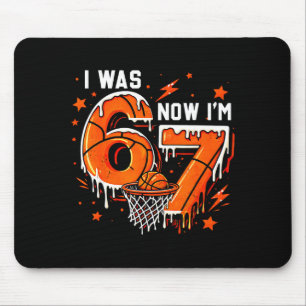 Was 6 7 birthday boy basketball funny 6 7 meme kid mouse pad