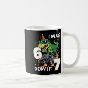 was 6 7 Birthday Boy Dinosaur Monster Truck 67 Coffee Mug