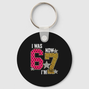 Was 6 7 birthday boys kids 67 meme six seven 6 7 key ring