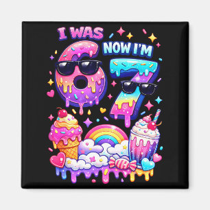 Was 6 7 ice cream dripping 67 meme kids birthday magnet