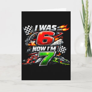 Was 6 7 race car racing 67 meme boys kids birthday card