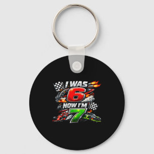 Was 6 7 race car racing 67 meme boys kids birthday key ring