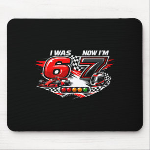 Was 6 7 six seven race car 67 meme birthday party mouse pad