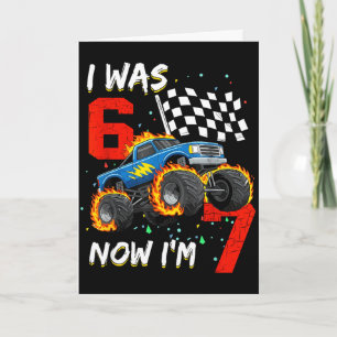 Was 6 7 year old boy monster truck 67 7th birthday card