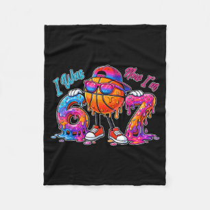 was 6 7 Years Old Basketball 6 7 Meme 7th Birthday Fleece Blanket