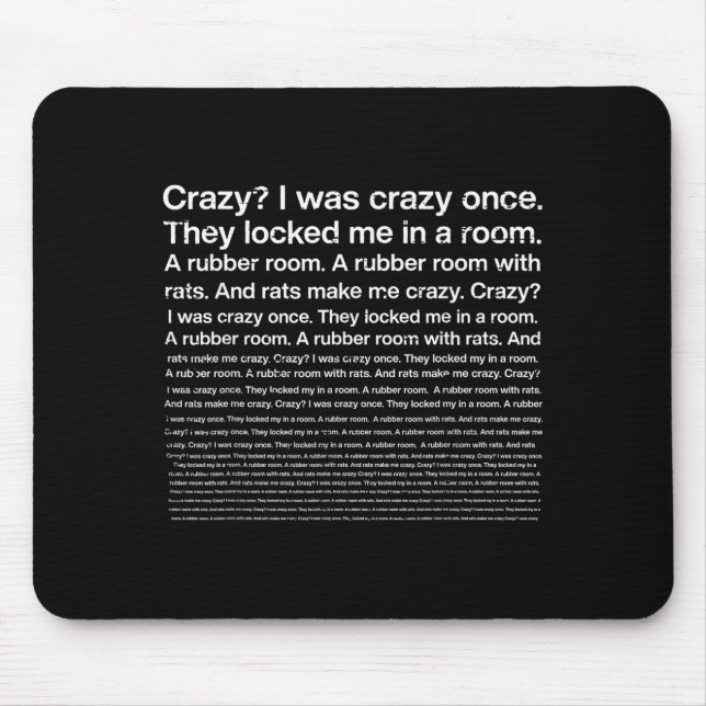 Was crazy funny saying internet meme gen z men mouse pad (Front)