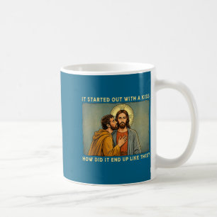 Was only a kiss jesus & judas meme funny coffee mug