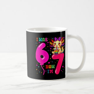 Was six seven 6 7 axolotl 67 meme 7th birthday coffee mug