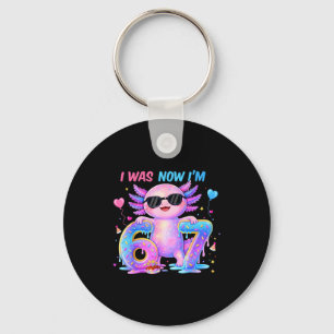 Was six seven axolotl 67 meme 7th birthday girl key ring