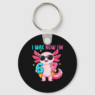 Was six seven axolotl ice cream drip 7th birthday key ring