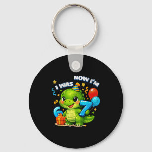Was six seven dinosaur 67 meme 7th birthday boys key ring