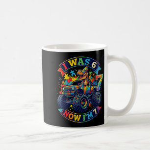 was Six Seven Dinosaur Autism Awareness Birthday Coffee Mug
