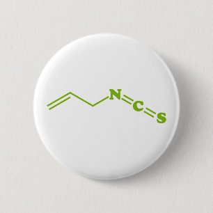 Wasabi Allyl Isothiocyanate Molecular Formula 6 Cm Round Badge