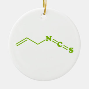 Wasabi Allyl Isothiocyanate Molecular Formula Ceramic Ornament