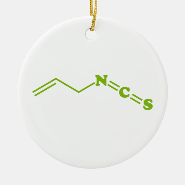 Wasabi Allyl Isothiocyanate Molecular Formula Ceramic Ornament (Front)
