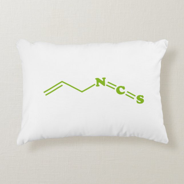 Wasabi Allyl Isothiocyanate Molecular Formula Decorative Cushion (Front)