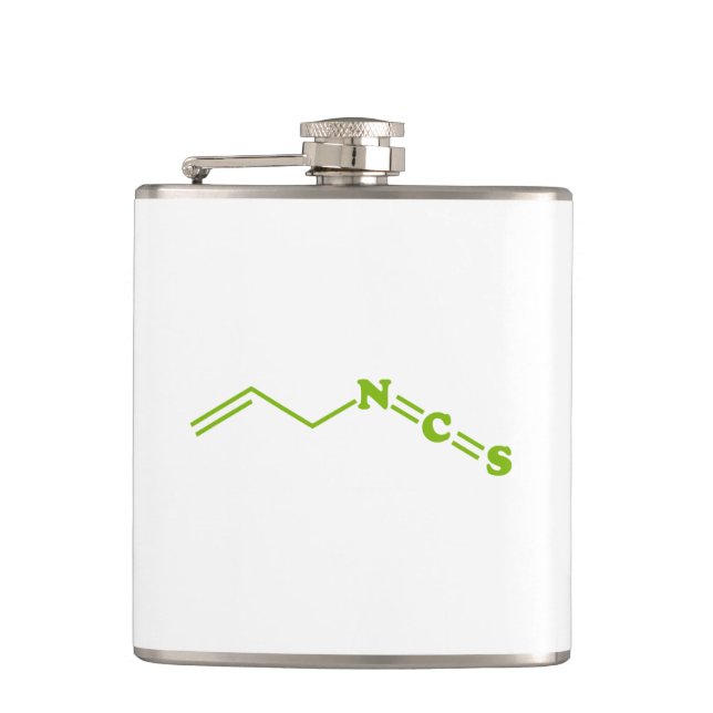 Wasabi Allyl Isothiocyanate Molecular Formula Hip Flask (Front)