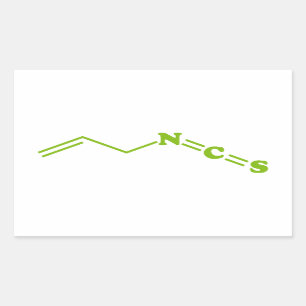 Wasabi Allyl Isothiocyanate Molecular Formula Rectangular Sticker