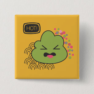 Wasabi Cute 15 Cm Square Badge