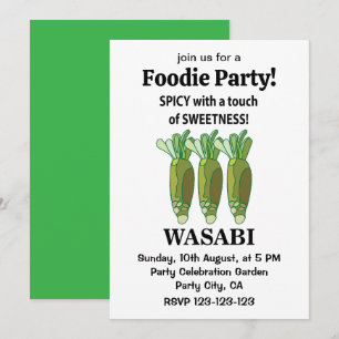 Wasabi Spicy With A Touch Of Sweetness Wasabi Invitation