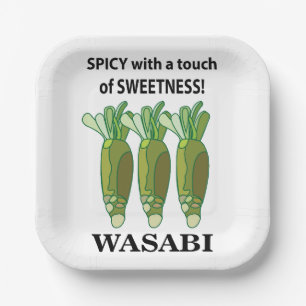 Wasabi Spicy With A Touch Of Sweetness Wasabi  Paper Plate