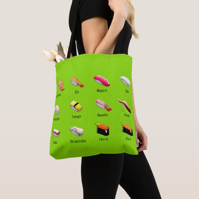 Wasabi sushi Japanese cute food Tote Bag (Close Up)