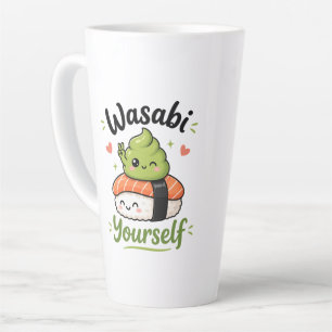 Wasabi Yourself – Cute Kawaii Sushi Pun Latte Mug
