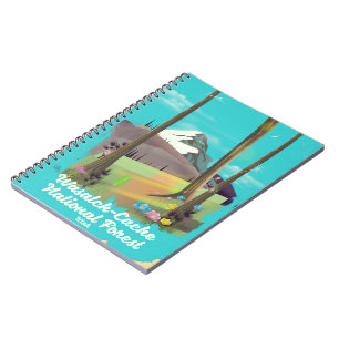 Wasatch-Cache National Forest Utah vacation poster Notebook