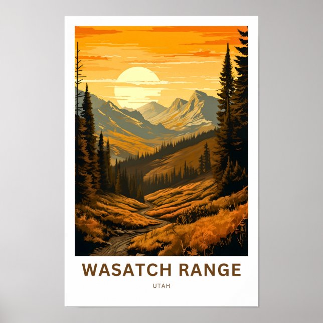 Wasatch Range Utah Travel Print (Front)