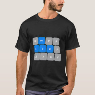 Wasd Computer Gaming For Pc Gamers Funny Blue T-Shirt