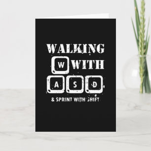 WASD - Gamer Greeting Card for PC Gaming Fans