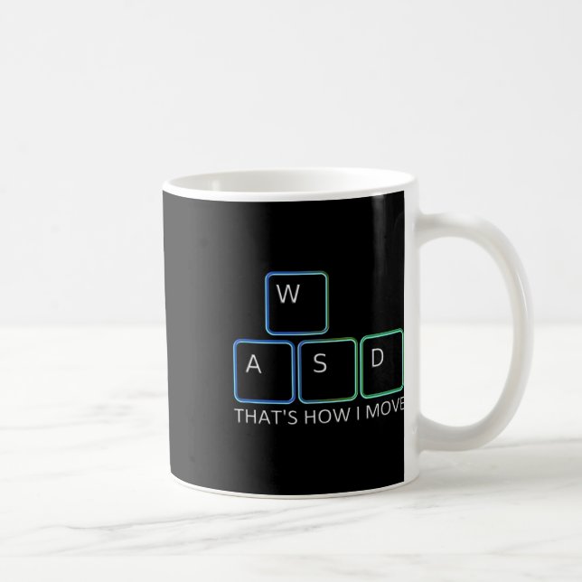 Wasd Gaming Design - Iconic Pc Graphics Keyboard G Coffee Mug (Right)