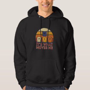 WASD It's What Moves Me Funny PC Video Gamer Compu Hoodie