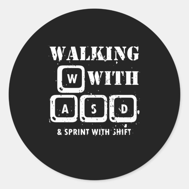 WASD - Minimalist PC Gamer Keyboard Sticker (Front)
