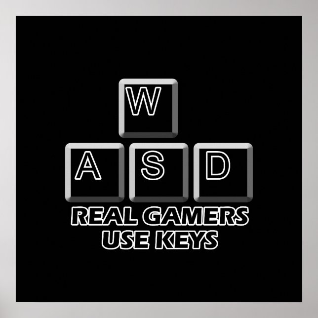 WASD - Real Gamers Use Keys Poster (Front)